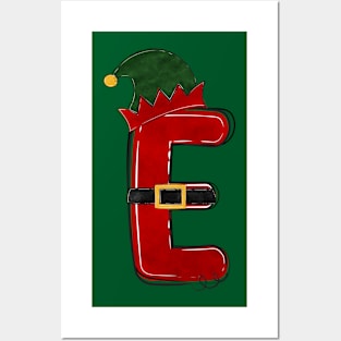 Letter E - Christmas Letter Posters and Art